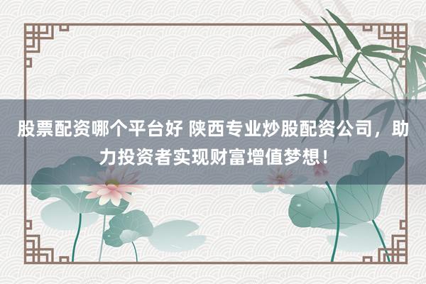 股票配资哪个平台好 陕西专业炒股配资公司，助力投资者实现财富增值梦想！