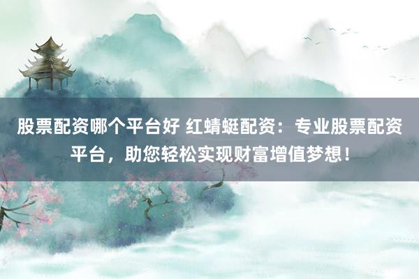股票配资哪个平台好 红蜻蜓配资：专业股票配资平台，助您轻松实现财富增值梦想！