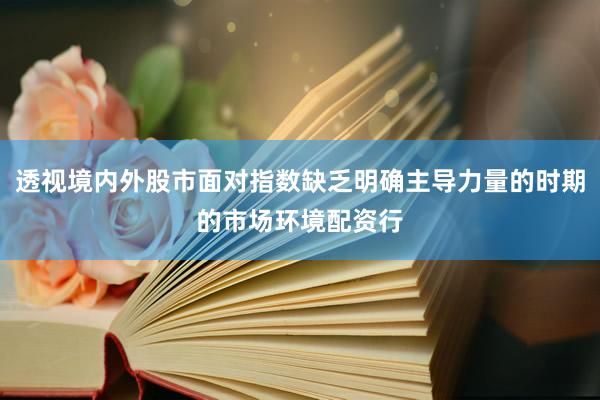 透视境内外股市面对指数缺乏明确主导力量的时期的市场环境配资行