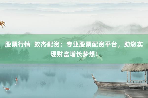 股票行情  蚁杰配资：专业股票配资平台，助您实现财富增长梦想！